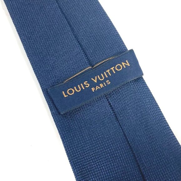 LOUIS VUITTON M77007 Cravat Vivienne Accessories Necktie silk Navy - Picture 9 of 10